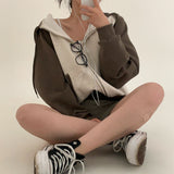 [BELLIDE MADE] Spring version. Raglan color zip-up hoodie