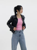 リミットレザージャケット/Limit leather jacket (2color)