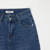 ストレートフィットロールアップエンブロイダリーデニムパンツ / STRAIGHT FIT ROLL UP EMBROIDERY DENIM PANTS [6863]