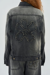 FLOWER DENIM JACKET
