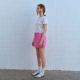 ピンストライプミニスカート /PIN STRIPE MINI SKIRT, PINK
