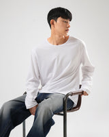UネックシルケットロングスリーブTシャツ/U neck silket long sleeve 2color