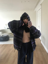 Euclid pattern hood zip up