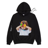 ADLV BABY FACE HOODIE BLACK COLORFUL HANDS