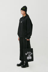 Cherry Bear Half Zipup Crewneck_Black (6684837216374)