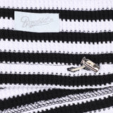 ストライプハイネックプルオーバー / BSR2223FWPO025 STRIPE HIGH NECK PULLOVER BLACK