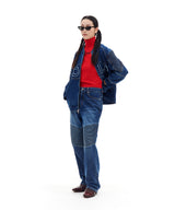 BIKER DENIM ZIP JACKET (BLUE)
