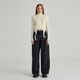 IVORY HEM VARIATION LONG SLEEVES T-SHIRT