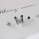 ブラックマーブルトゥインクルピアス / [4 set] Black Marble Twinkle Piercing Set