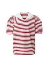 Sailor curved tee - Red (6682589790326)