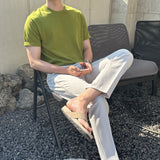 クリーリングエアフィットラウンドショートスリーブニットウェア / Cooling Air Fit Round Short-Sleeved Knitwear (10 colors)