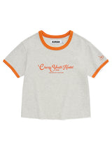 カラーコンビネーションクロップTシャツ