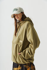 コージーフーデッドアノラックジャケット/BSR2223FWJK083 COZY HOODED ANORAK JACKET KHAKI