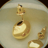 Bean Earring_18k Gold Plating