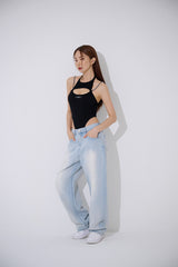 チェーンストラップボディスーツ/TOP(9358) Chain Strap Bodysuit