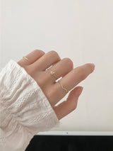 [5 set] Cree Butterfly layered ring set