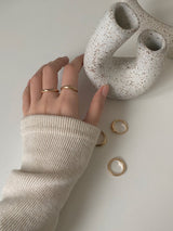 [5 set] simple volume layered ring set 