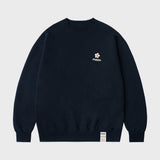 [UNISEX] Flower board embroidery smile sweatshirt
