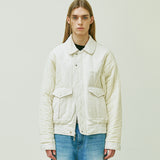 REVERSIBLE CWU-45P FLIGHT BOMBER JACKET CREAM
