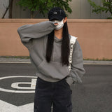 [BELLIDE MADE] Vintage Pigment Crop Hoodie