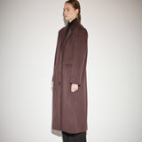 シングルブリーステッドテイラードコート / Single breasted tailored coat brown