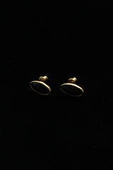 Oval onyx earrings