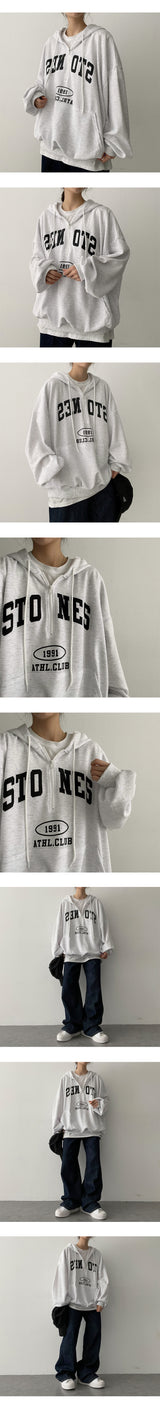 ストーンセミジップアップアノラックフード / Stone semi zip-up anorak Hood