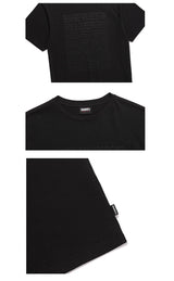 レタリング トーン オン トーン Tシャツ / CHARMS LETTERING TONE ON TONE T-SHIRT BK