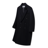 Merino Wool Overfit Double Long Coat (Classic Black)