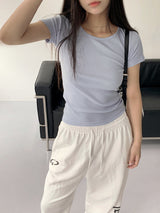 ズティベーシックユニック半袖Tシャツ/ Ziti Basic U-neck Short Sleeve T-shirt