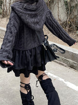 シャーリングストラップリボンレッグウォーマー / shirring strap ribbon leg warmer