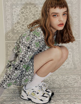 GRANNY SQUARE KNIT MINI SKIRT LIGHT GRAY (6691439050870)