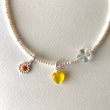 サンフラワーハートネックレス/SUNFLOWER HEART NECKLACE