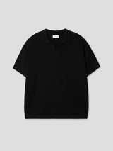 アンダーブックルオープンカラーショートスリーブニットウェア / Ander Bookle Open Collar Cool Short-Sleeved Knitwear (4 colors)