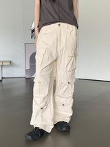 ポケットコットンロングワイドカーゴパンツ / Pruto Pocket Cotton Long Wide Cargo Pants