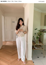 Dry Touch Collar Short Sleeve Knit Cardigan (4color)