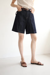 サマーラインジーンズ／リネンインディゴショートパンツ / SUMMER LINE JEANS / LINEN INDIGO SHORT PANTS