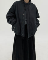 ウールショートパッドジャンパー / Wool short padded jumper (2color)