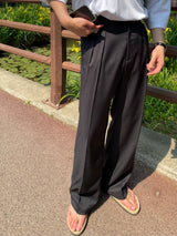 マインミニマルツータックワイドスラックス