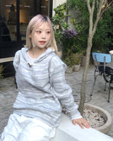 Vintage Ethnic Tteokbokki Hooded Knitwear
