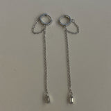 チェーンレイヤードピアス / chain layered earring (925silver)