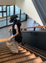 ストリートナイロンフードベスト