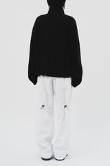 Shrunken Knitted Zip Up (3color)