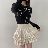 Mina High-Waist Smoke Bendable Velvet Cancan Mini Skirt (2 colors)