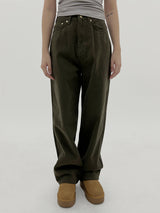 ワームカラーブラッシュドコットンパンツ/No.3071 Warm color brushed cotton Pants (6color)