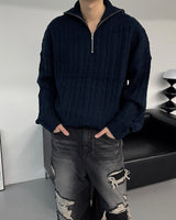 ACN Twisted pottery Half zip-up (4 colors)