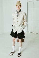 CLEAR STRIPE LINEN SHIRT (6538802397302)