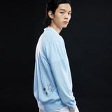 カシミアストラクチャーニッティングカーディガン/CASHMERE STRUCTURE KNITTING CARDIGAN-SKY