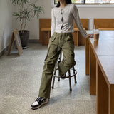 Ale string pocket cotton cargo pants