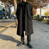 セイントローブウールヒデンマックコート / Saint Robe Wool Hidden MacCourt (black)